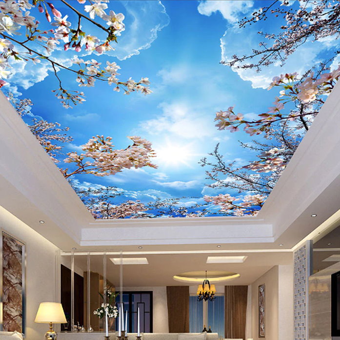 New 3D Wallpaper Mural Flower Romantic Cherry Blossom Tree Wall Home  Decoration