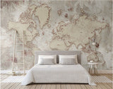 world map mural