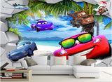 wall mural cars cartoon