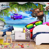 cars cartoon wall mural