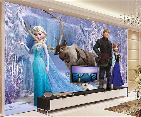 elsa frozen wall mural