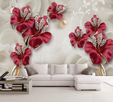 floral jewelry wall mural