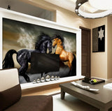 horses wall mural