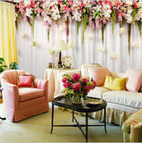 wallpaper floral curtain design