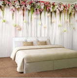 floral curtain wallpaper