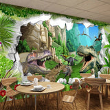 dinosaur wall mural