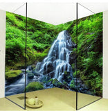 self adhesive green forest bathroom mural