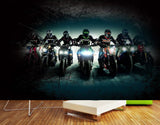 motorcycle racers wall mural