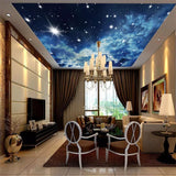 starry night sky ceiling wallpaper