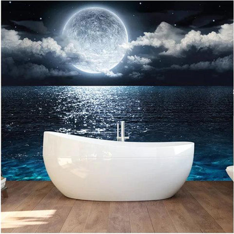 self-adhesive moonlight night sky mural