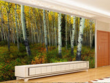 fall leaves wall mural