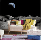 moon surface wall mural